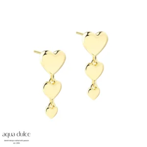 Karla & Me Long hjerte øreringe - Aqua Dulce 6422