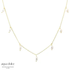 Lunella Halskæde med perler - Aqua Dulce