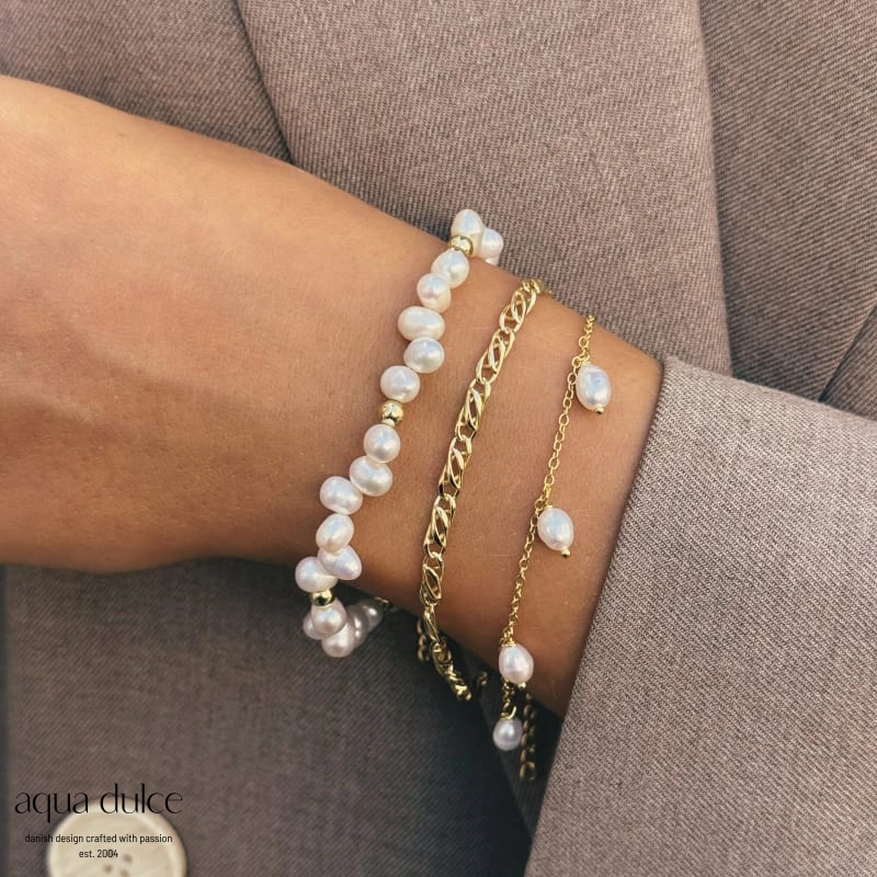 Lunella perle armbånd - Aqua Dulce - Billede 2