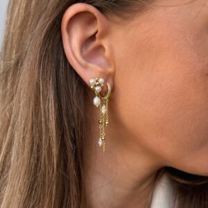 Lunella perle hoop - Aqua Dulce