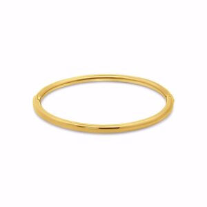 Armring - 4mm rund profil - Guldfarvet stål - CO88