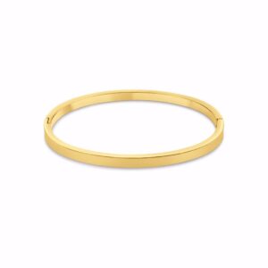 Armring - 4mm flad profil - Guldfarvet stål - CO88