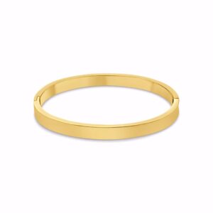 Armring - 6mm flad profil - Guldfarvet stål - CO88