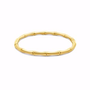 Armring i bambus design - Guldfarvet stål - CO88