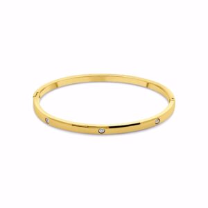 Armring - 4mm halvrund profil -guldfarvet stål - CO88