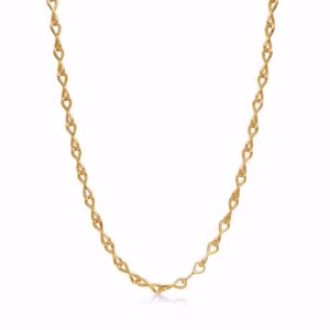 Halskæde i forgyldt sølv - Guld & Sølv Design