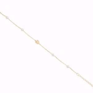 Armbånd Viola plissé hjerte og ferskvandsperler - Seville Jewelry