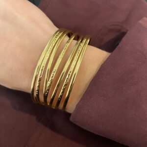 Armring - Tråde i guldfarvet stål - CO88