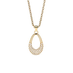 Bering Arctic Pavé halskæde med dråbe vedhæng - 457-27-500