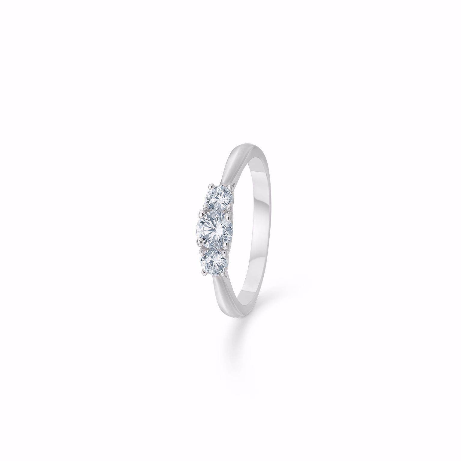 Sølvring med zirkonia sten - Guld & Sølv Design 2634