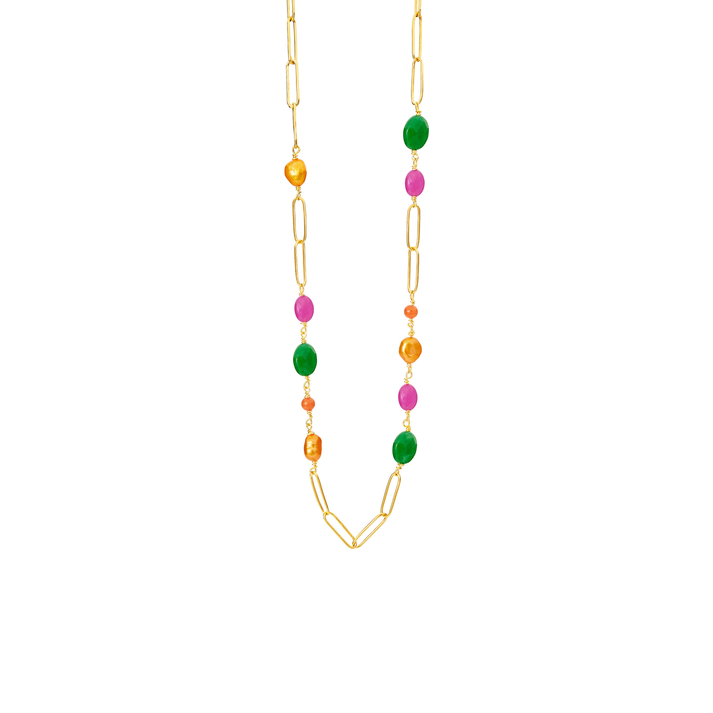 Susanne Friis Bjørner multicolor link halskæde 1888-2-45-581