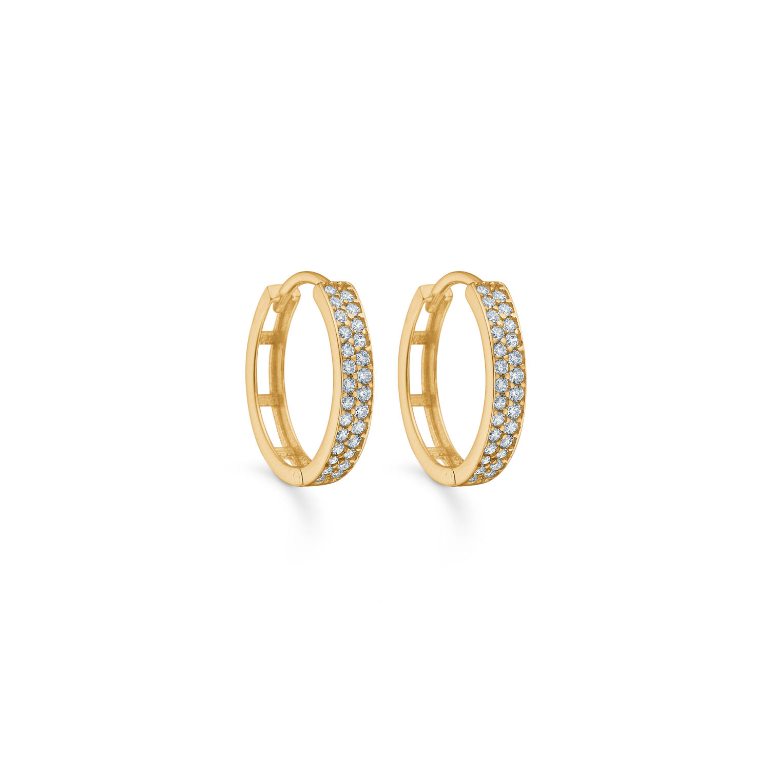 G&S Design 8kt guld creoler 14,5mm x 2,5mm - 5628/08