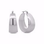 Blankpolerede hoops i rustfrit stål, 30 mm.