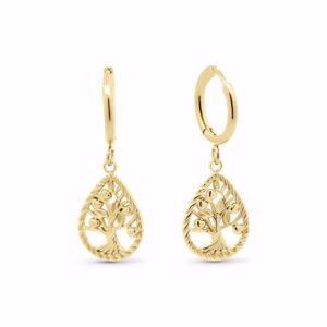 Creoler i PVD‑guldfarvet stål med livets træ.