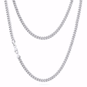 Panser halskæde i rustfrit stål, 5 mm bred.