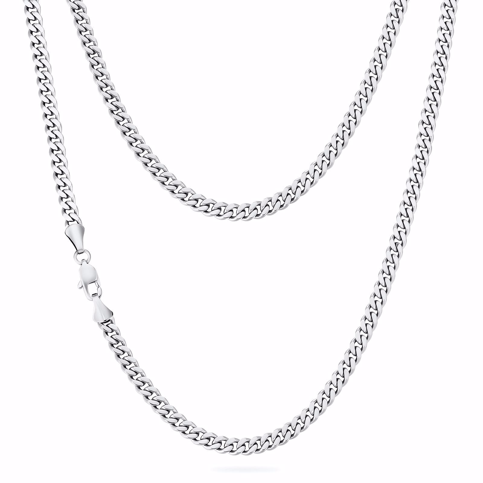 Panser halskæde i rustfrit stål, 5 mm bred.