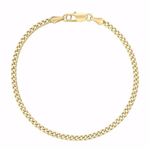 Panser armbånd 3mm guldfarvet stål - 19/20,5 cm.