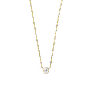 Halskæde med zirkonia vedhæng – Guld & Sølv Design