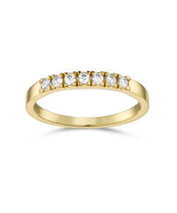 Forgyldt alliancering i 925 sterling sølv med klare zirkonia fra Guld & Sølv Design.