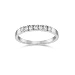 Alliancering i rhodineret 925 sterling sølv med klare zirkonia fra Guld & Sølv Design.