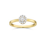 Forgyldt ring i 925 sterling sølv med klare zirkonia fra Guld & Sølv Design.