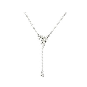Halskæde i 925 sterling sølv med en klase af små kugler fra Aqua Dulce.