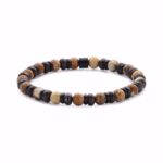 Herrearmbånd i onesize med 6 mm brun jaspis sten fra frank1967.