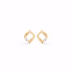 Ørestikker i 8 karat guld med klar zirkonia fra Guld & Sølv Design.
