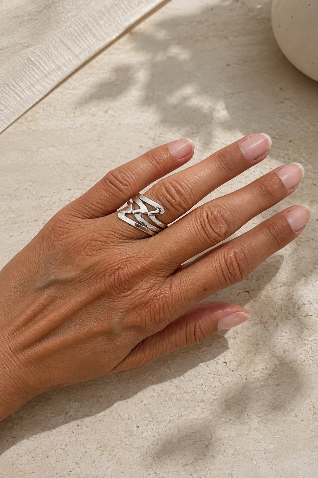 Ring i rhodineret 925 sterling sølv – Guld & Sølv Design - Billede 2