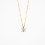 Halskæde i 14 kt guld med 0,30 ct lab‑grown diamant.