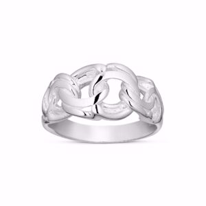 Bismark ring i 925 sterling sølv med sammenflettede led fra Guld & Sølv Design