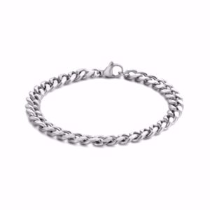 Herre stål armbånd 7 mm fra Frank1967