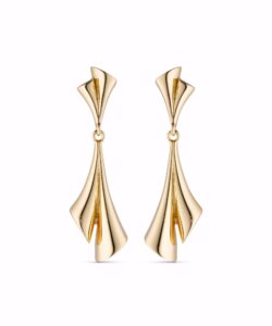 Hængeøreringe i forgyldt 925 sterling sølv fra Guld & Sølv Design