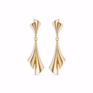 Hængeøreringe i forgyldt 925 sterling sølv fra Guld & Sølv Design