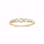 Ring i 8 karat guld med klare zirkoniasten fra Guld & Sølv Design
