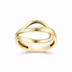 Ring i 8 karat guld med lagdelt design fra Guld & Sølv Design