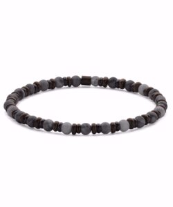 Frank1967 herre armbånd med grå spectrolit natursten 4 mm