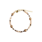 Aqua Dulce Eira perlearmbånd med shell pearls, sunstone og krystal