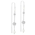 Aqua Dulce Clover ørekæder i 925 sterling sølv med firkløver
