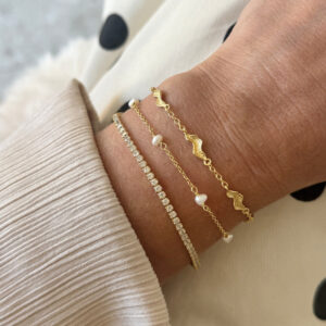 Tari armbånd i forgyldt 925 sterling sølv fra Aqua Dulce