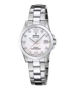 Festina dameur F20049/7 i stål med perlemorsskive