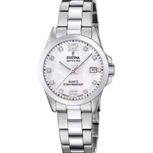 Festina dameur F20049/7 i stål med perlemorsskive