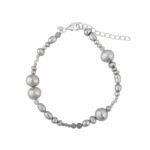 WHISPER PEARL armbånd i 925 sterling sølv med grå ferskvandsperler fra Aqua Dulce