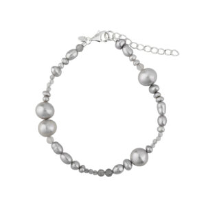 WHISPER PEARL armbånd i 925 sterling sølv med grå ferskvandsperler fra Aqua Dulce