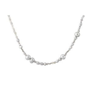 WHISPER PEARL halskæde i 925 sterling sølv med grå ferskvandsperler fra Aqua Dulce