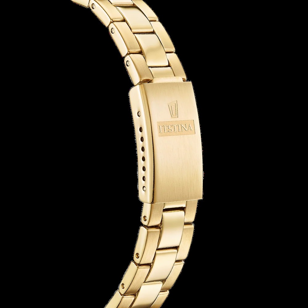 Festina D. Swiss Made dameur i guldfarvet stål med perlemor – F20050/1 - Billede 3