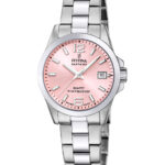 Festina dameur F20049/3 i stål med lyserød skive