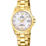 Festina dameur F20050/1 i guldfarvet stål med perlemorsskive