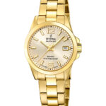 Festina dameur F20050/2 guldfarvet med safirglas og guldfarvet skive