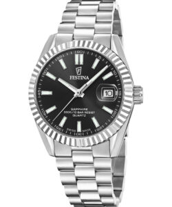 Festina herreur F20084/D i stål med sort skive